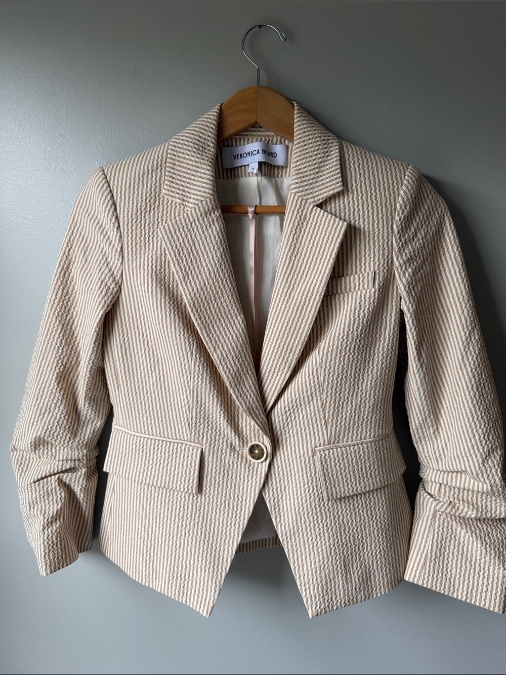 Veronica Beard Aliyah seersucker dicky jacket and shorts sz 0 - Picture 6 of 14